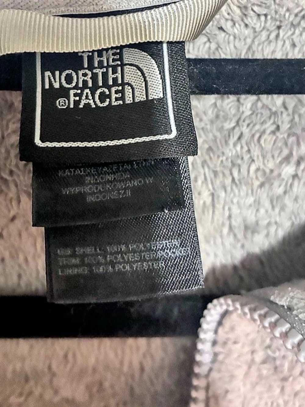 The North Face Women’s Osito Fleece Jacket XS Gray Full Zip Sherpa AAHY - Picture 3 of 4